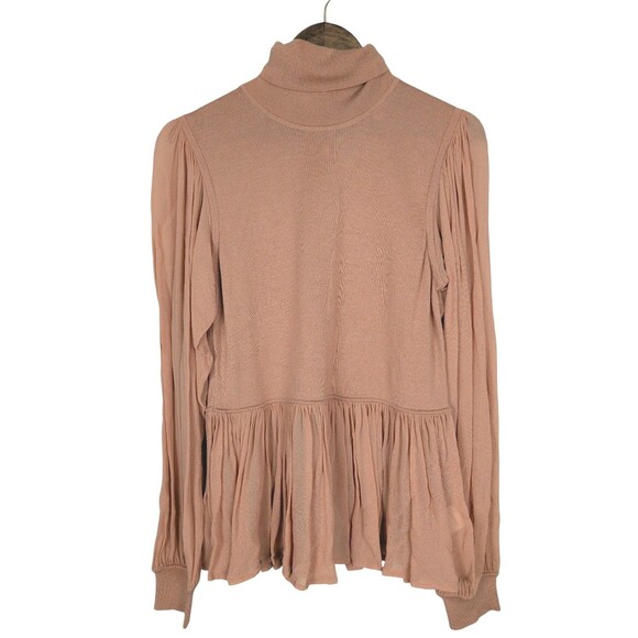 Ulla Johnson Orange Peach Liana Wool Silk Turtleneck Size M - Picture 3 of 9